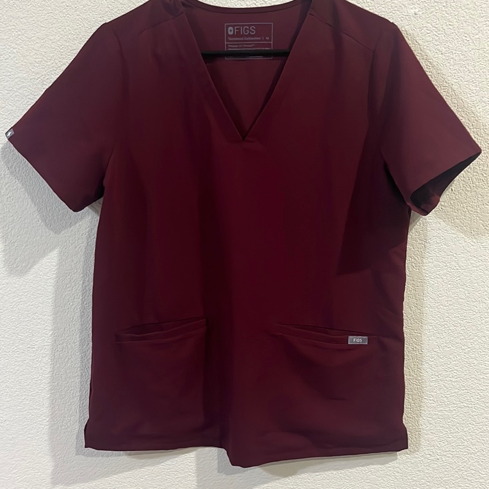 FIGS Maroon Scrub Top